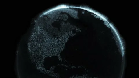 Digital data globe rotation - 3d animation Stock Footage 164665704