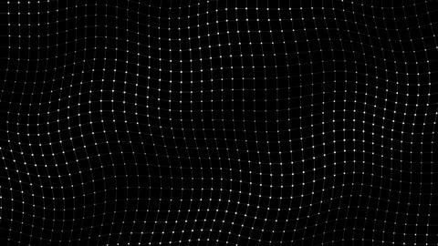 Digital Data Grid. Glowing white mesh of nodes and lines Illustration