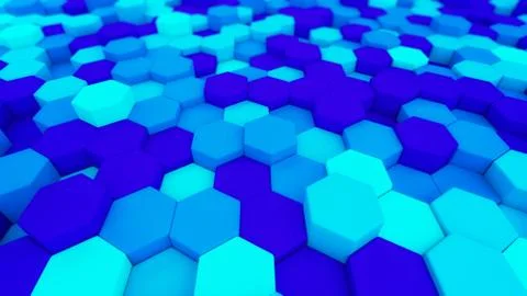 Digital data. Hexagon shape in structure of architecture technology concept o Stock Photos