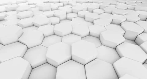 Digital data. Hexagon shape in structure of architecture technology concept o Stock Photos