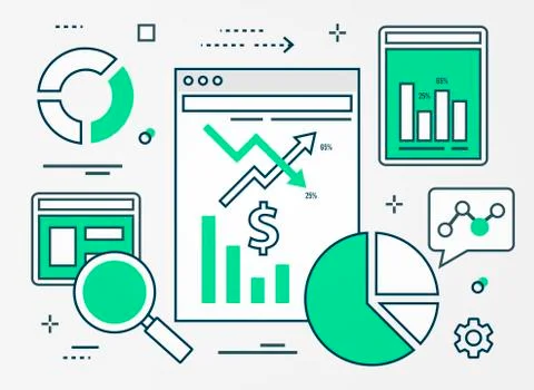 Digital data infographic vector design Stock Illustration