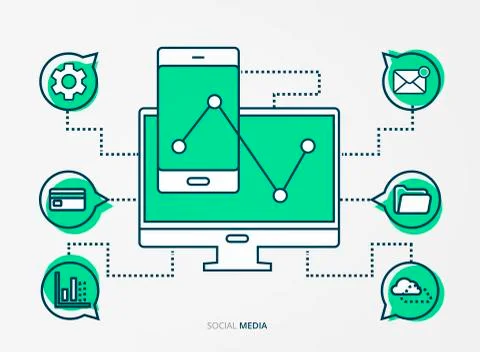 Digital data infographic vector design Illustrazione stock