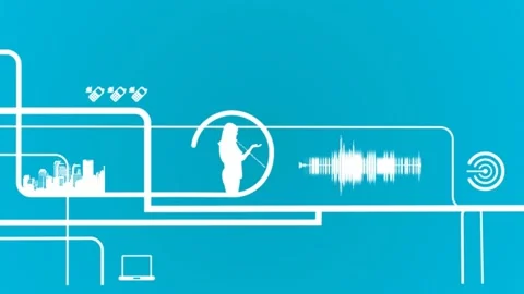 Digital data internet network security and privacy protection scheme animation Stock Footage 322956339