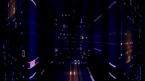Digital data in light matrix Stock Footage 254584929