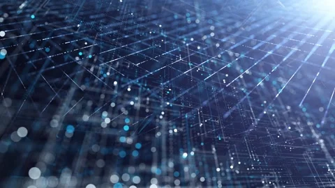 Digital data lines network looping animation background Stock Footage 346786200