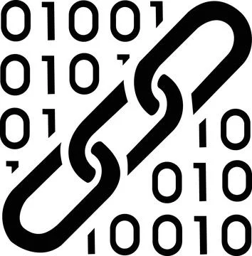 Digital data link connectivity technology icon Stock Illustration