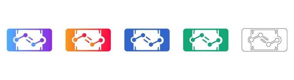 Digital Data Linkage Connection Icons Illustration