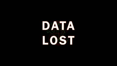 Digital Data Lost on Black Screen with Cinematic Motion and Subtle Glitch E.. Video stock 344036474