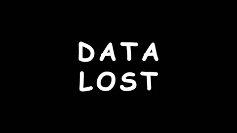 Digital Data Lost Concept in Dark with White Text Glitches and Glitch Effect Stock Footage 344036381