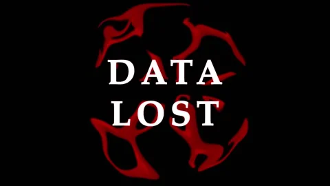 Digital Data Lost Globe With Red Glitch Animation On Black Background For T.. Stock Footage 344036550
