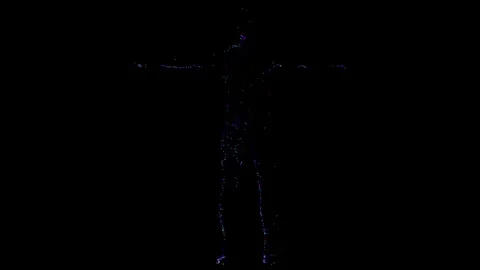 Digital data man dots Stock-Footage 342143189