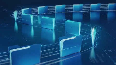 Digital Data Management and Secure Information Flow in a Network Stock-Footage 344752514