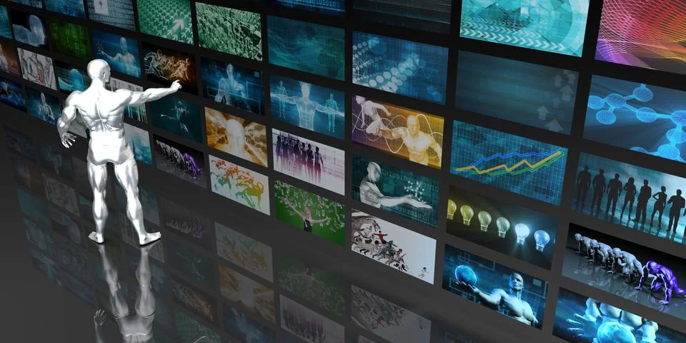 Digital Data Management Illustrazione stock