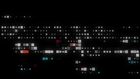 Digital data matrix technology abstract grid background glowing square anim.. Stock Footage 347756725