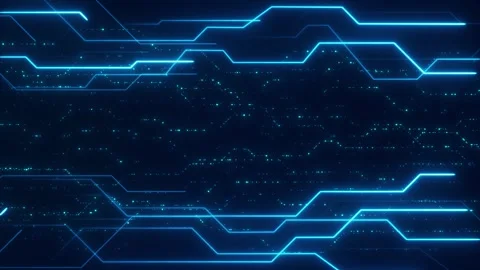 Digital Data moving on Circuit Board and CPU loop backgrounds. Computer Process Stock Footage 242429981