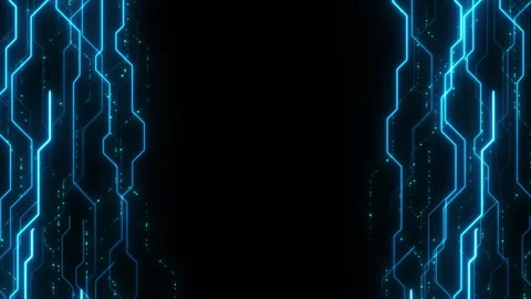 Digital Data moving on Circuit Board and CPU loop backgrounds. Computer Process Stock Footage 242430388