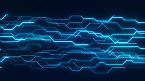 Digital Data moving on Circuit Board and CPU loop backgrounds. Computer Process Stock Footage 242430398