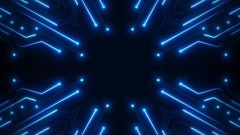 Digital Data moving on Circuit Board and CPU loop backgrounds. Computer Process Stock Footage 242430615