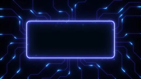 Digital Data moving on Circuit Board and CPU loop backgrounds. Computer Processi Stock Footage 254882364