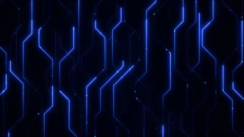 Digital Data moving on Circuit Board and CPU loop backgrounds Video stock 268575444