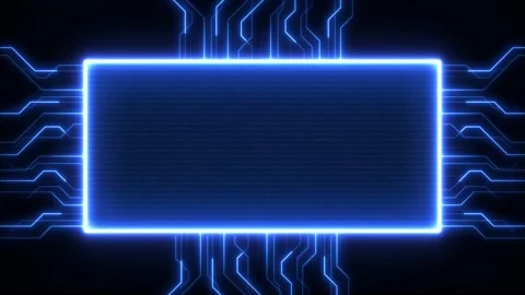 Digital Data moving on Circuit Board and CPU loop backgrounds Video stock 268575450