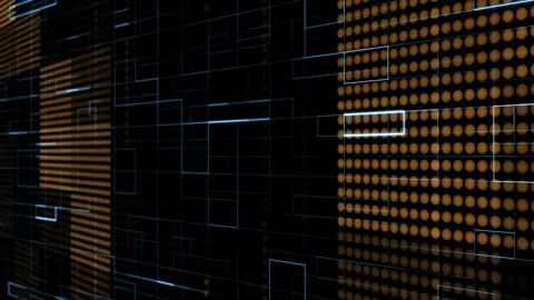 Digital Data moving on Circuit Board and CPU loop backgrounds. Computer Video stock 282525949