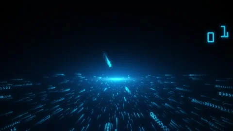 Digital Data moving loop backgrounds. Computer Processing and organizing data. 스톡 동영상 242430306