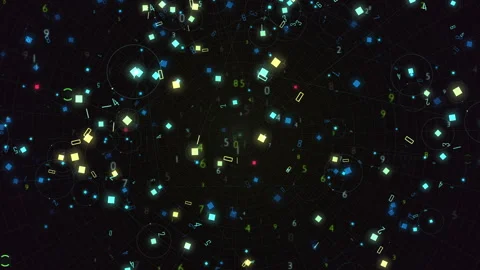 Digital Data Nebula Glowing Data Numbers In Cyberspace Stock-Footage 320955884