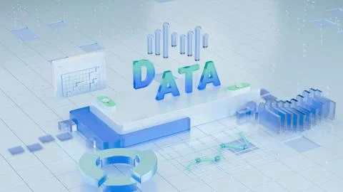 Digital Data Network binary code running,big data concept, dark blue number.. Stock Illustration