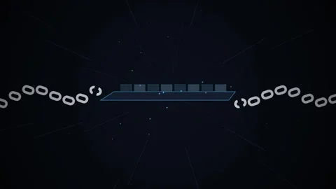 Digital data network connection background with glowing futuristic nodes Stock Footage 344645708