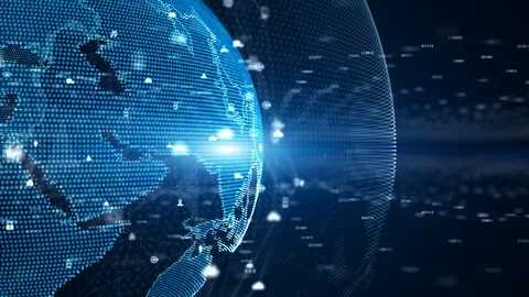 Digital data network connections and global communication. 5g high-speed conn Stock-Footage 127285034
