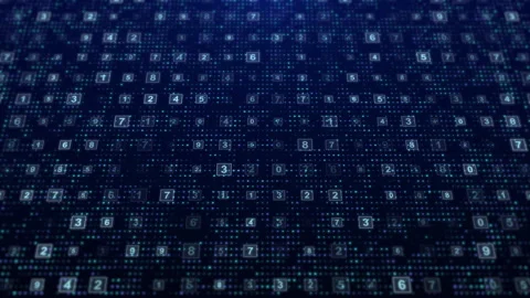 Digital Data Network Connections on Dark Blue Background Stock Footage 339538440
