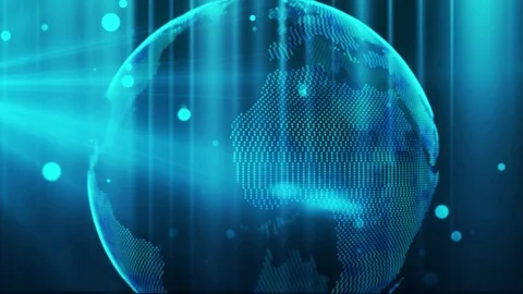 Digital data network. Global technology background Stock Footage 84038793