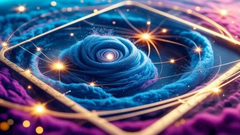 Digital Data Network With Interconnected Nodes And Flowing Lines. Stock Photos