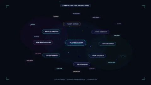 Digital data network motion graphic with glowing cyber nodes Stock Footage 347051935