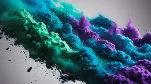 Digital Data Network With Nodes And Lines Resembling Dust Particles. 写真素材