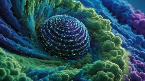 Digital Data Network With Nodes And Lines Resembling Dust Particles. Stock Photos