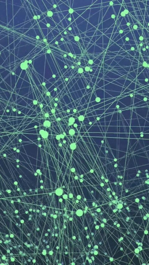 Digital data network nodes connecting in cyberspace Vídeo Stock 339638192