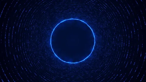 Digital Data Network Technology, Futuristic Hologram Hud Circle Interfaces Stock Footage 338064976