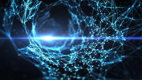 Digital data networks plexus abstract background Illustrazione stock