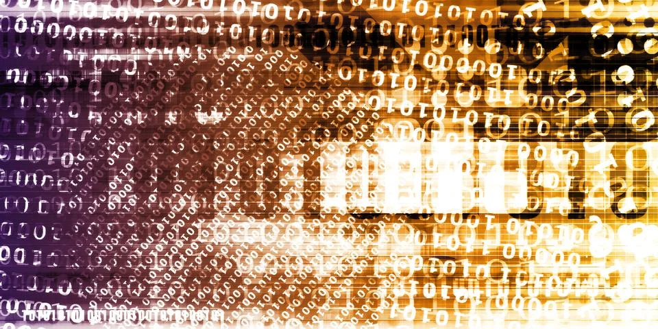 Digital Data Overload Stock Illustration