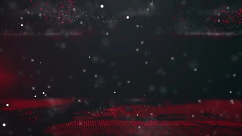 Digital Data Particles Floating in Dark Ambient Background Scene Video stock 341922140
