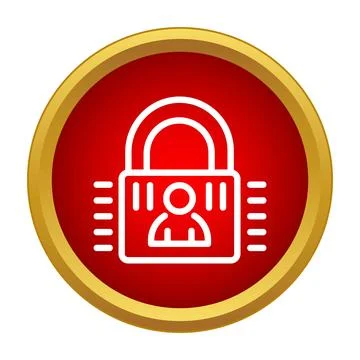 Digital data personal account security padlock icon Stock Illustration