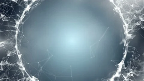 A digital data plexus tunnel, made of digital nodes and connection paths Stock Footage 115244634