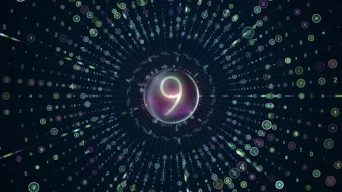 Digital Data Portal, Dynamic Network Visualization of Numbers Stock Footage 318226073