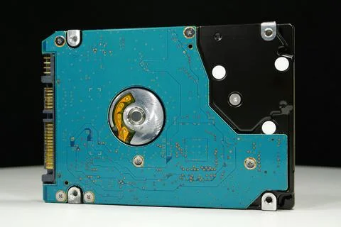 Digital data preserved on internal laptop hard drive ensuring reliable acce.. Stock Photos
