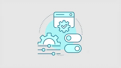 Digital data privacy compliance animated onboarding mobile app screens Stock Footage 340419109