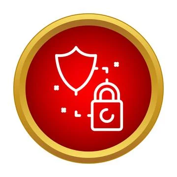 Digital data privacy protection and security icon Stock Illustration