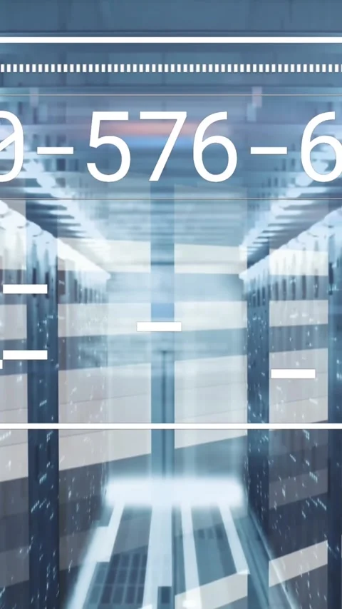 Digital data processing and global connections in a server room concept video. Stock Footage 343128566