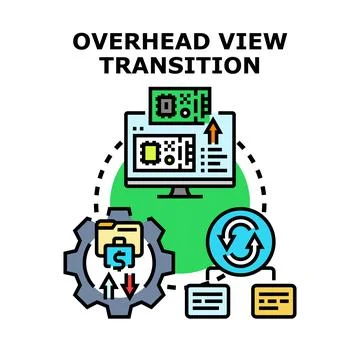 Digital data processing and system transition concept Stock Illustration